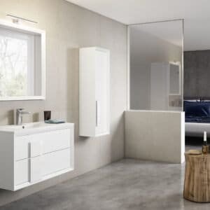 Crystal bath vanity with sink